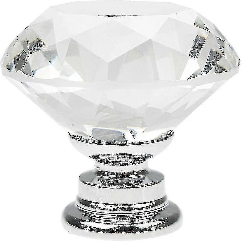 10 Pcs  Crystal Glass Cabinet Knobs, Crystal Knobs, 30mm Diamond Shape Pulls Handles For Drawer Kitchen Cabinets Dresser Cupboard Wardrobe