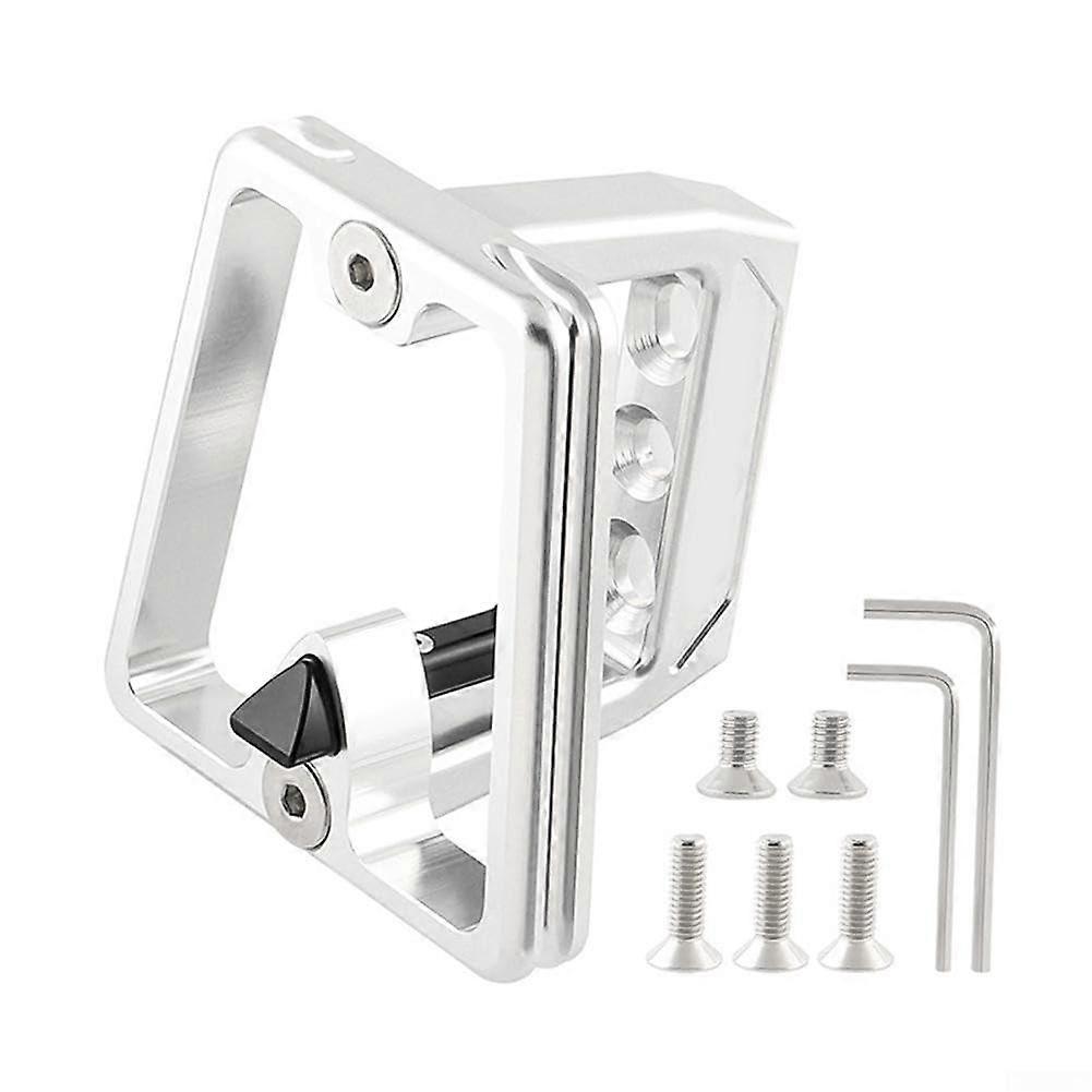 Aluminum Front Carrier Block Adapter for 3 Hole Mount, Lightweight Silver Bike Accessory