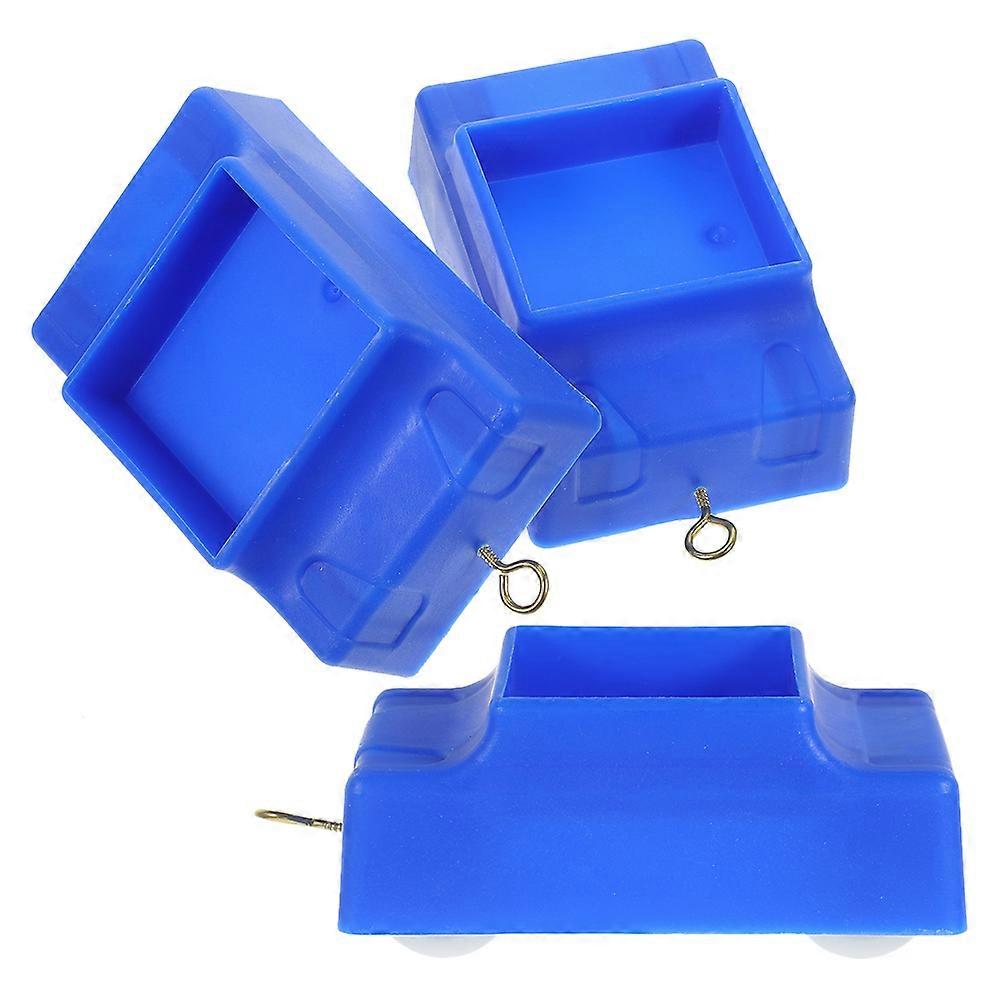 Student Mechanics Trolley Physics Laboratory Model for Science Exploration Plastic Blue with Ramp 3Pcs