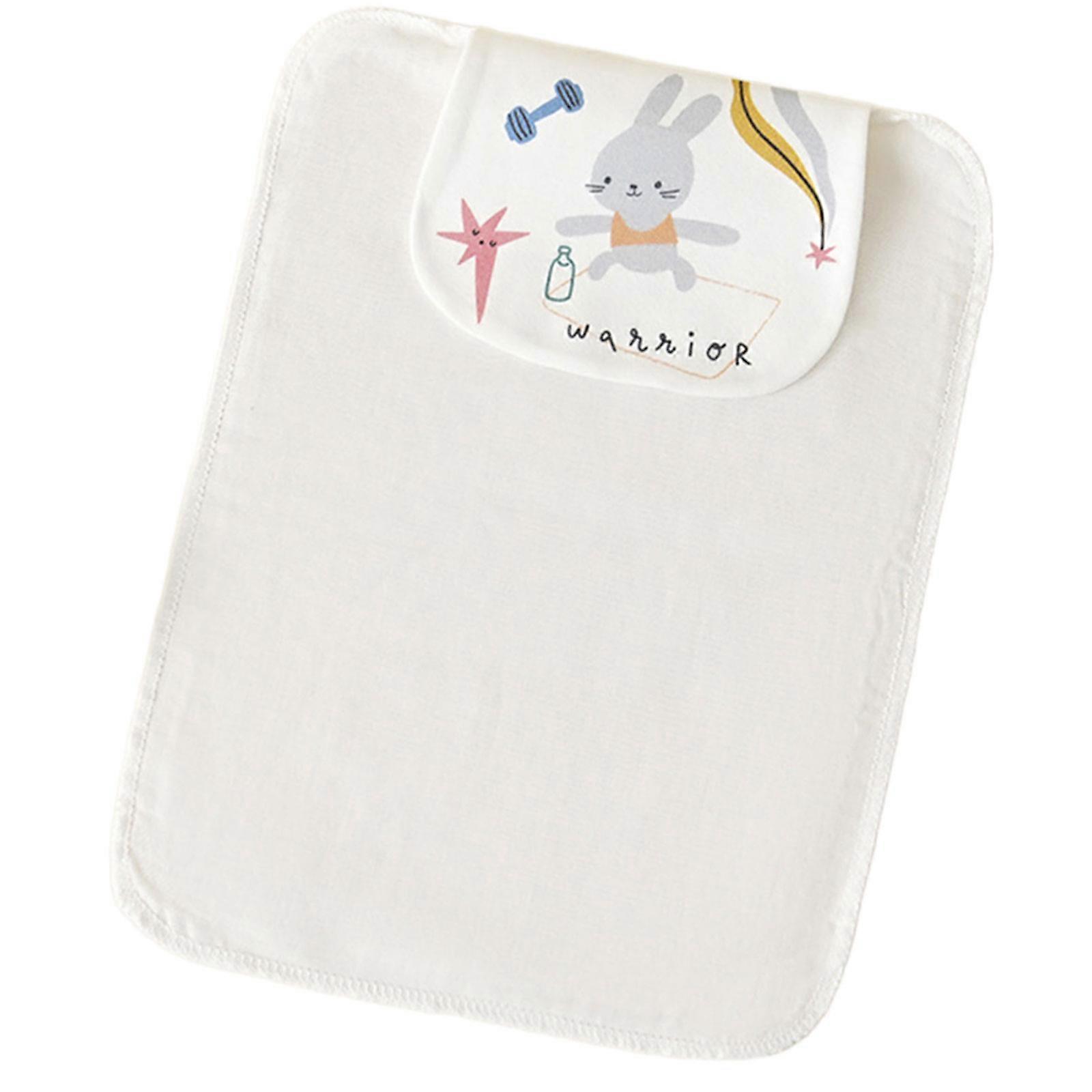 Multipurpose Baby Cotton Back Sweat Pad Two Layer Penetrable Soft handling Playarea and Travel  Little rabbit