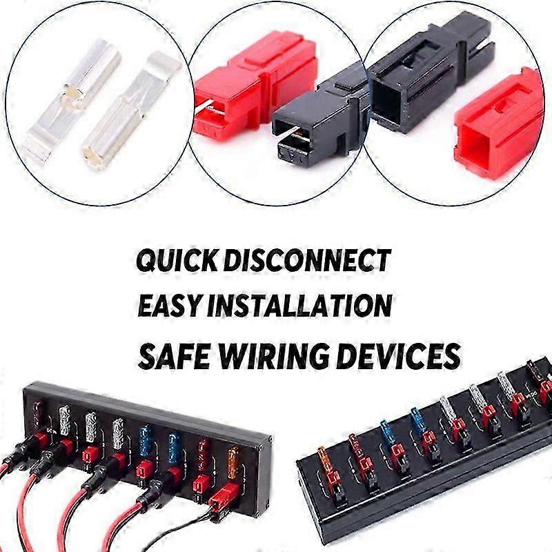 Interlocking power connectors 30A rated with insulation covers for Anderson