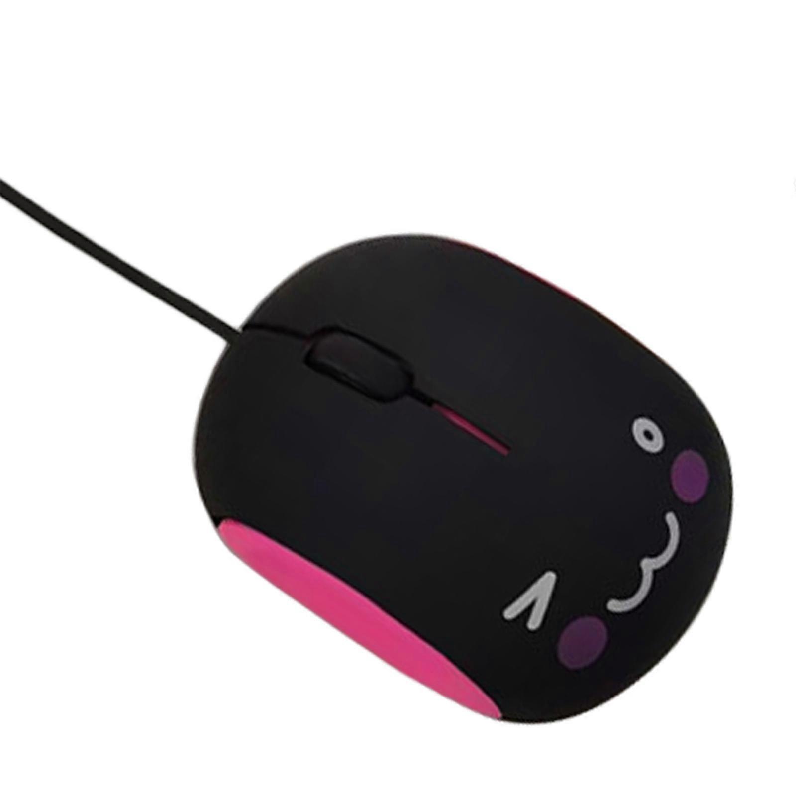 Type C Corded Mouse High Precisions Opticals Sensors Ergonomic 1200DPI for Laptops Tablets Office Use  Red