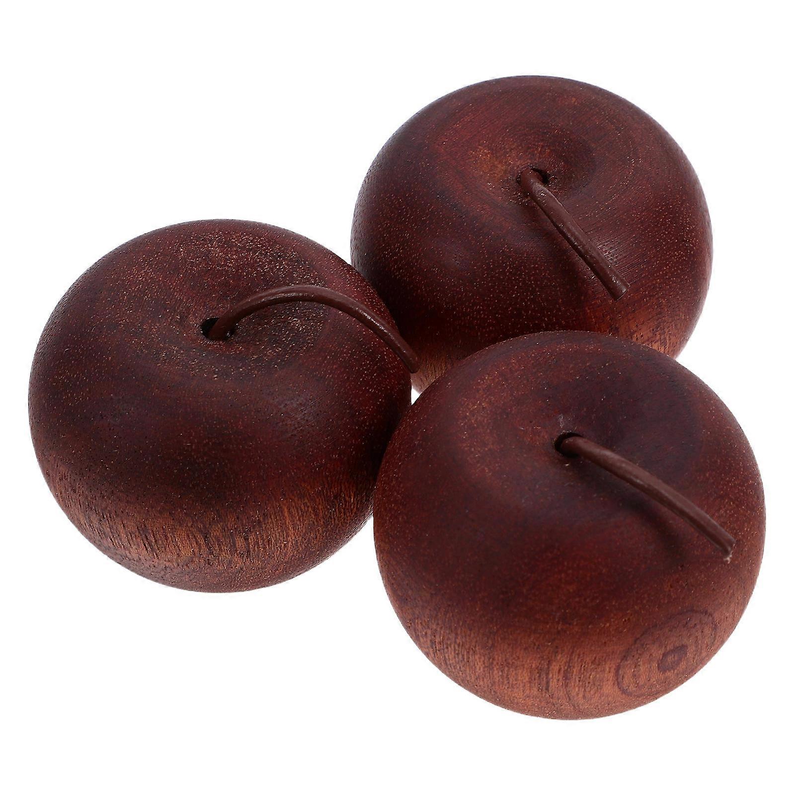 Aromatherapy Wood Diffuser Wooden Apple Shaped Essential Oil Diffuser 3Pcs for Bedroom