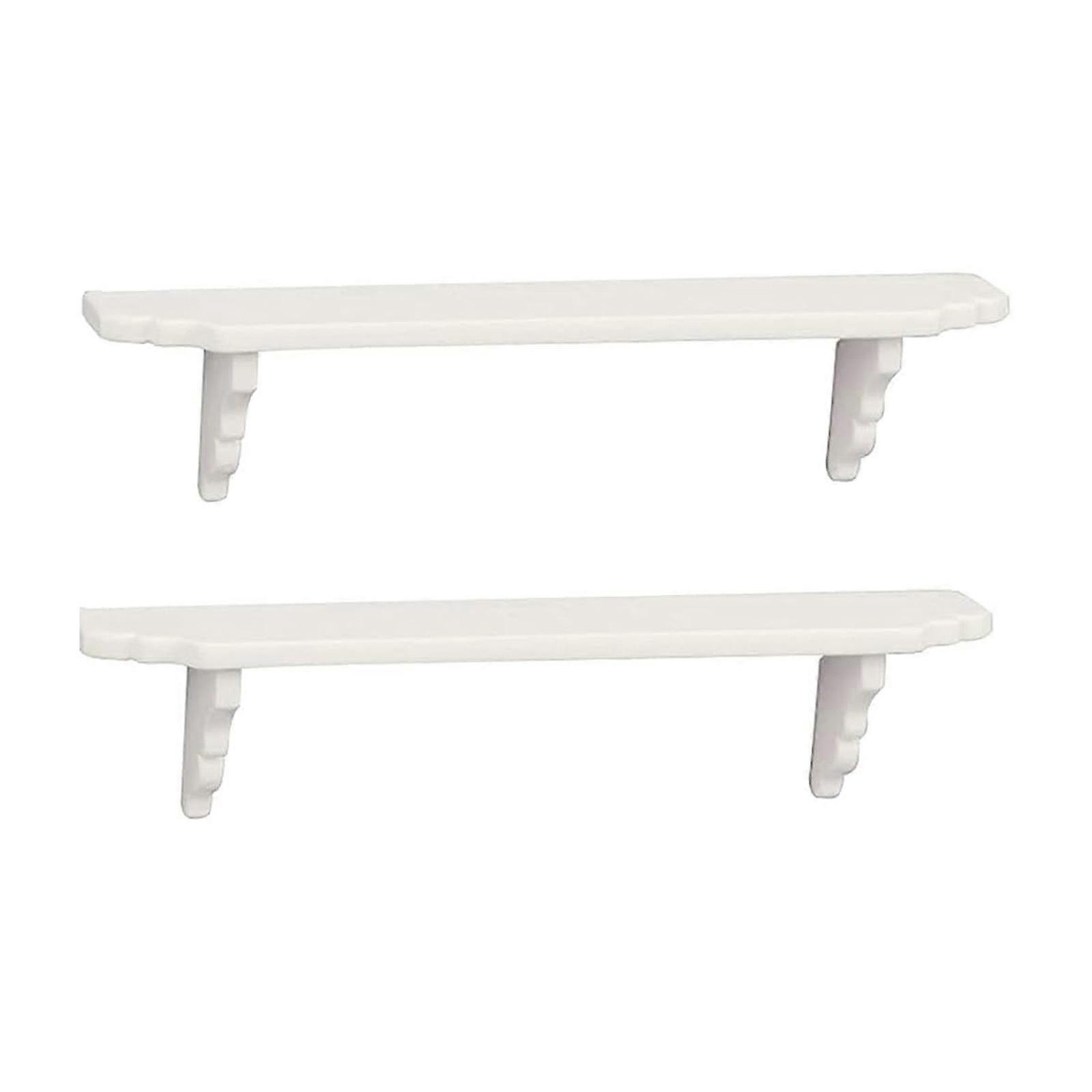 White Wooden Miniature Accessories Wall Mounted Shelf Storage Solution For 1/12 Scale Tiny Rooms Multicolor