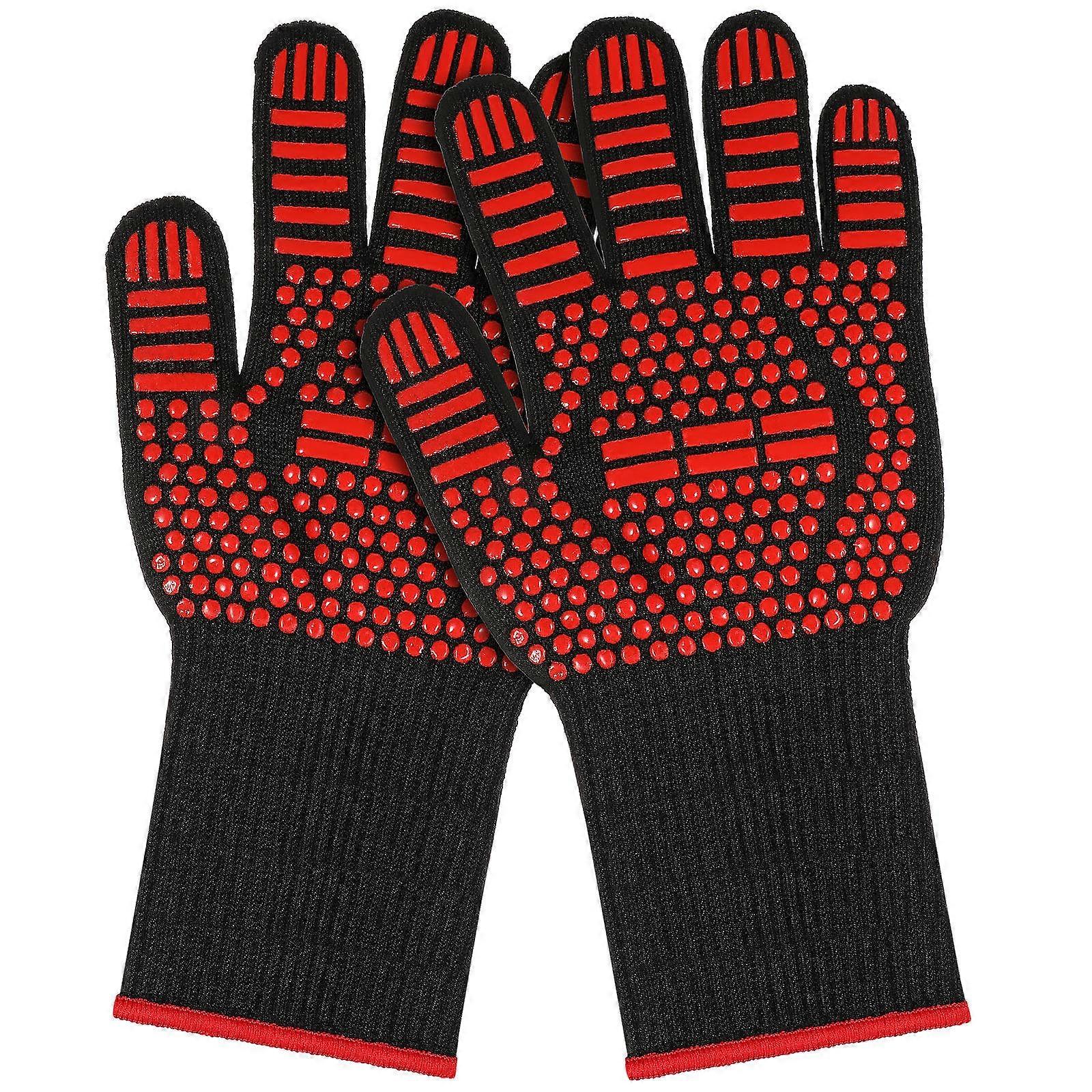 Hot Mitts for Kitchen Fireproof Oven Gloves for Cooking 1Pair