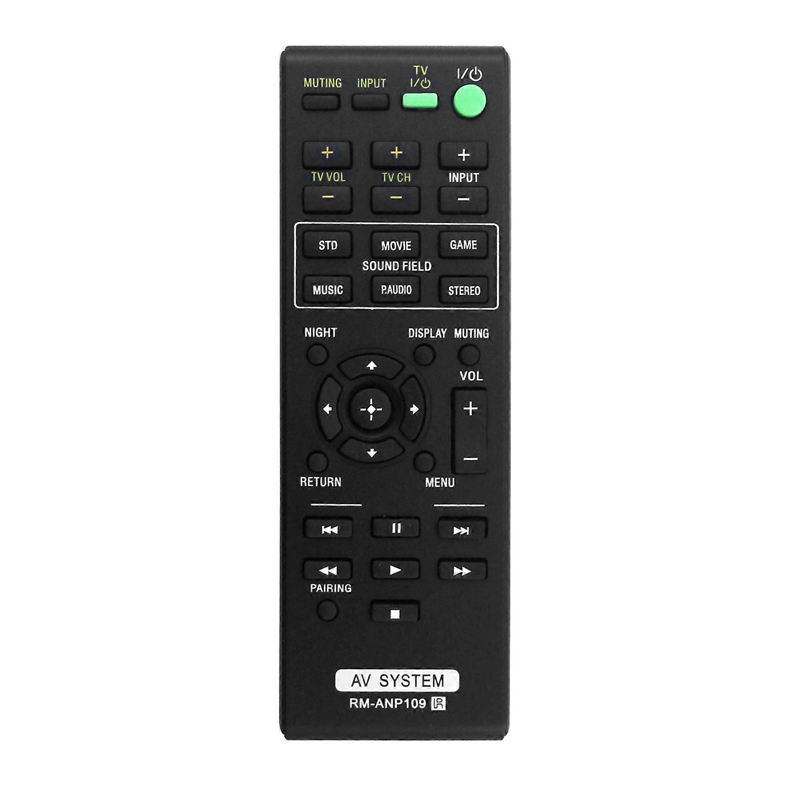 RM-ANP109 Replace Remote for EZW-RT50 HT-CT260H HT-CT260HP HT-CT260W EZWRT50 HTCT260H SACT260H Home Theater Receiver Multicolor