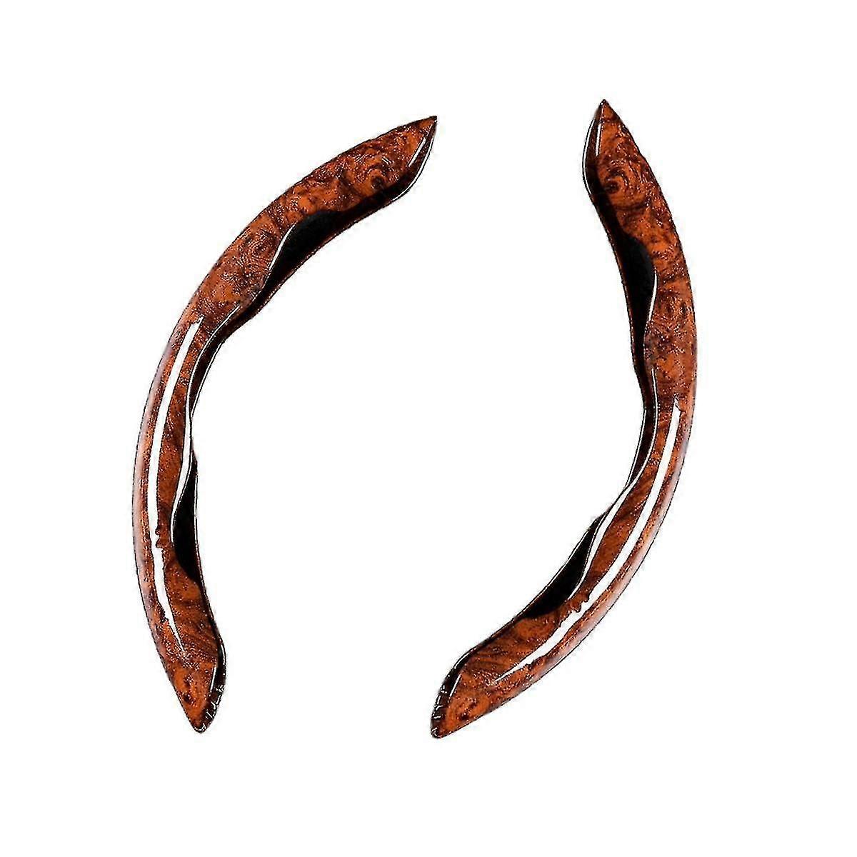 Universal Bil Mahogny Rattkåpa Interiör Modifierad Sandelträ Rattskydd Peruk