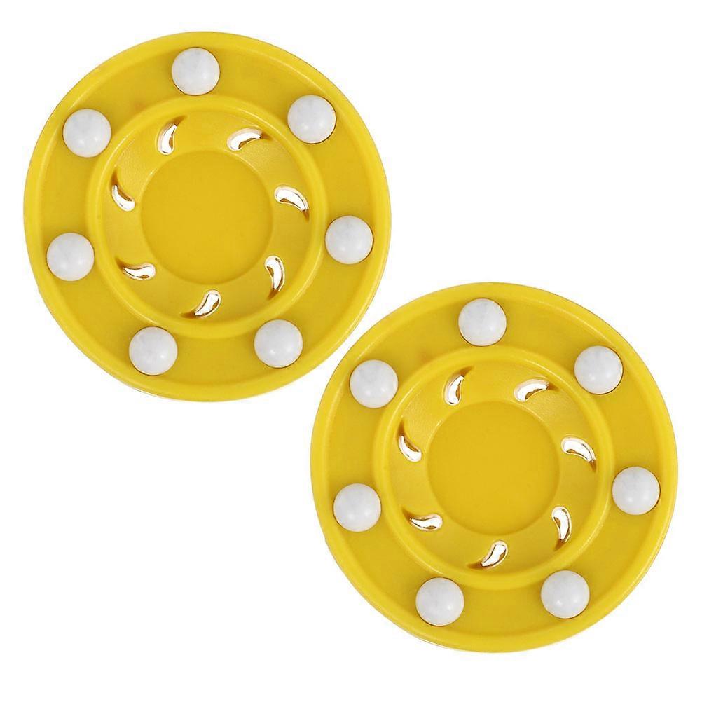 Plastic Ice Hockey Puck 2Pcs for Training Use with Smooth Sliding Performance