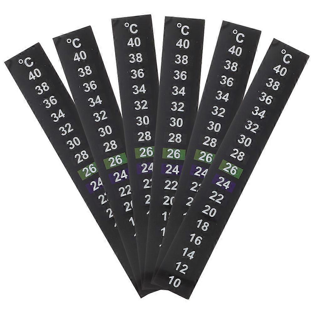 Color Changing Aquarium Temperature Stickers Black Pet 6Pcs Set