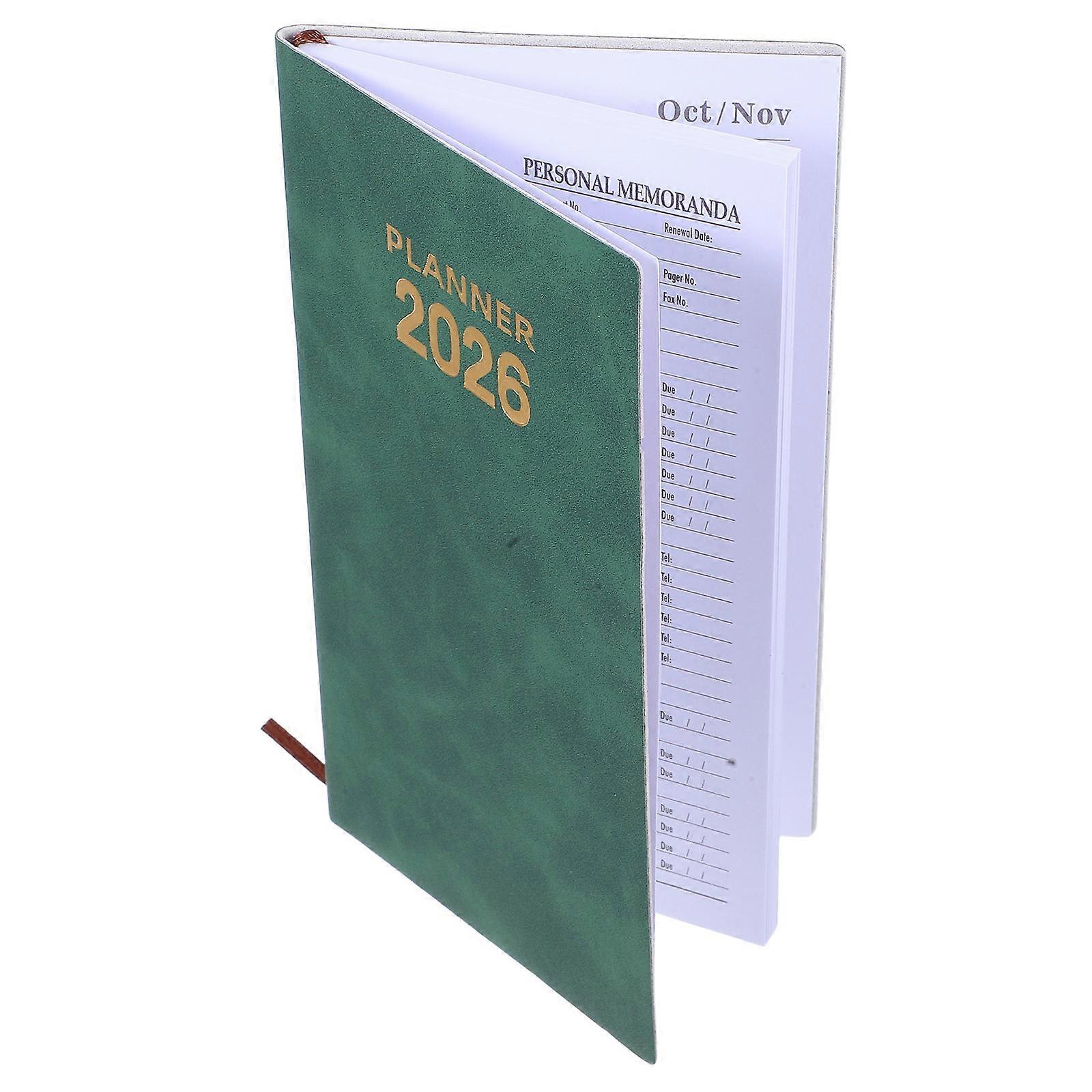 Notebook Planner for Writing Use Portable Pocket Journal PU 2026