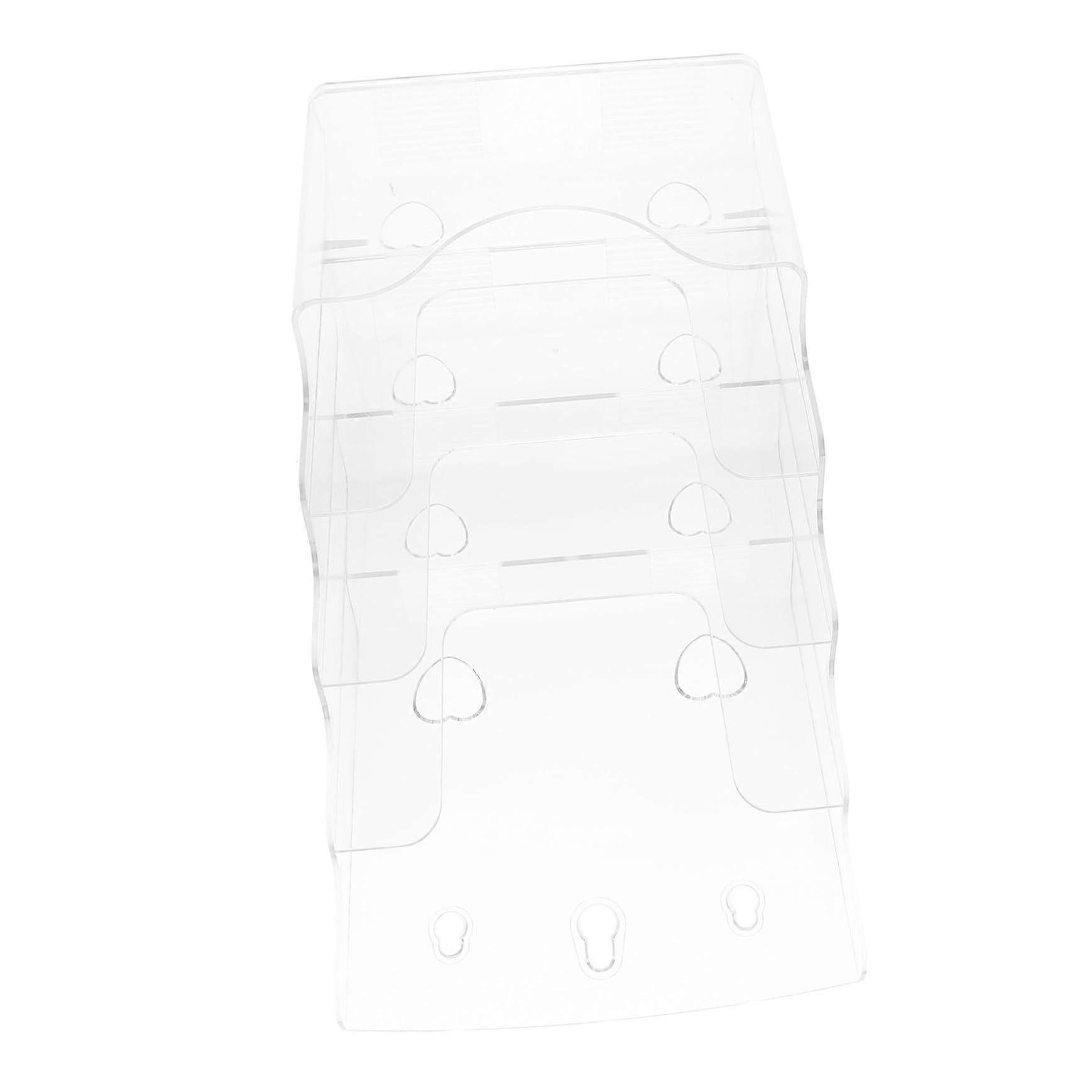 Multi Layer Transparent File Organizer Rack Vertical Brochure Holder Acrylic Modern Design Office Desk And Wall Mount