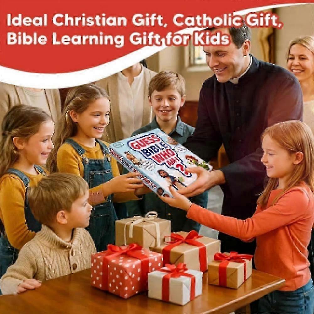 Juego De Mesa '¿Quién Soy?' De La Biblia – 24 Personajes Bíblicos Con Tarjetas De Versículos, Juego Educativo Y Familiar Para 2 Jugadores, Portátil