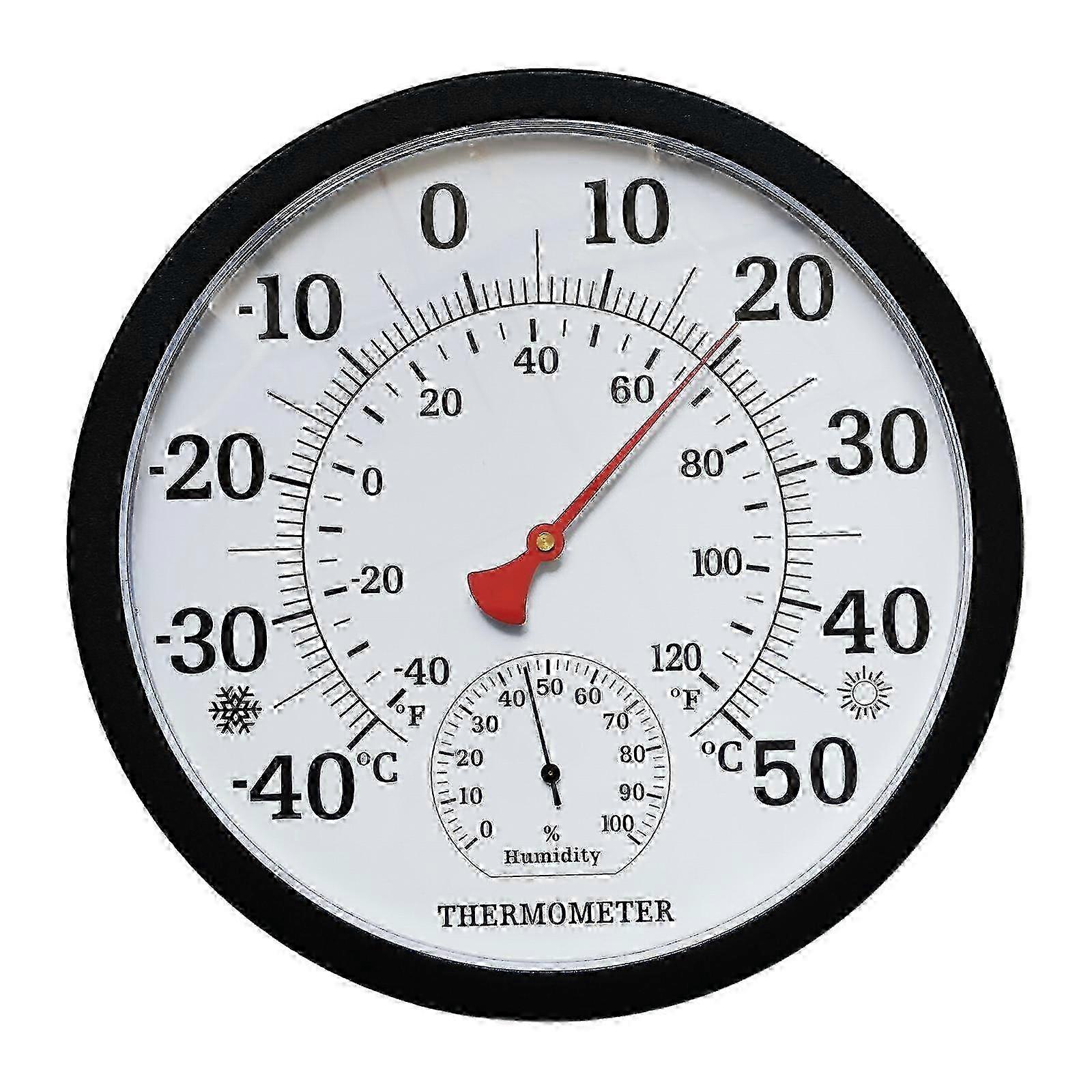 Black Casing Hygrometer Thermometer Multipurpose for Patio Bedroom Workshop w