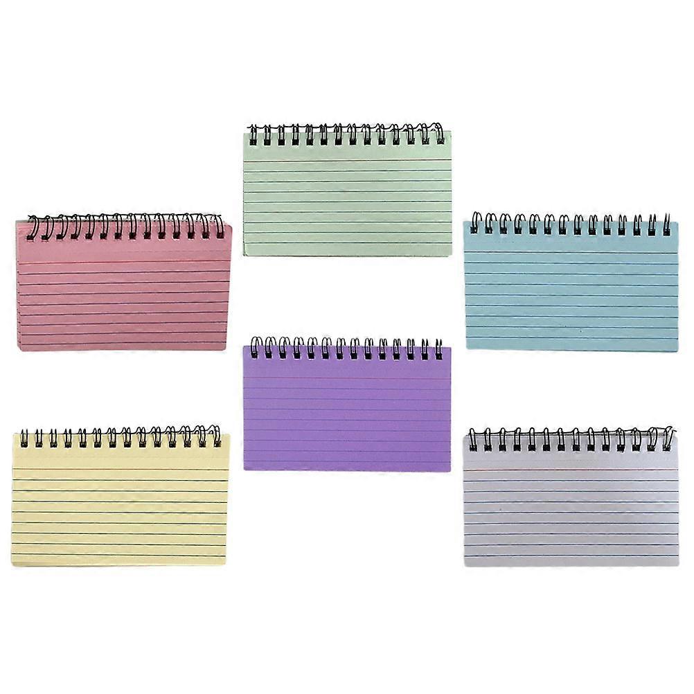 Colorful Spiral Notepads for Writing 6Pcs Portable Lined Notebooks with Assorted Colors
