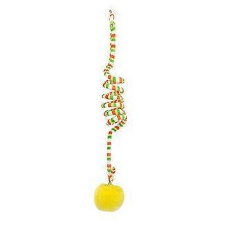 Interactive Hanging Cat Toy, Simulated Cat Toy, Funny Self-Playing Interactive Toy for Kittens, Toy with Feather and Bell (Yellow)