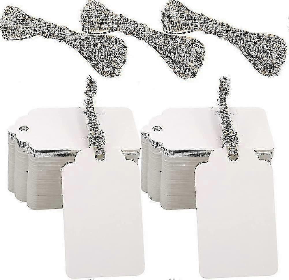 100 Kraft papirlapper, gavelapper, bagasjelapper - tomme tagger til bryllup