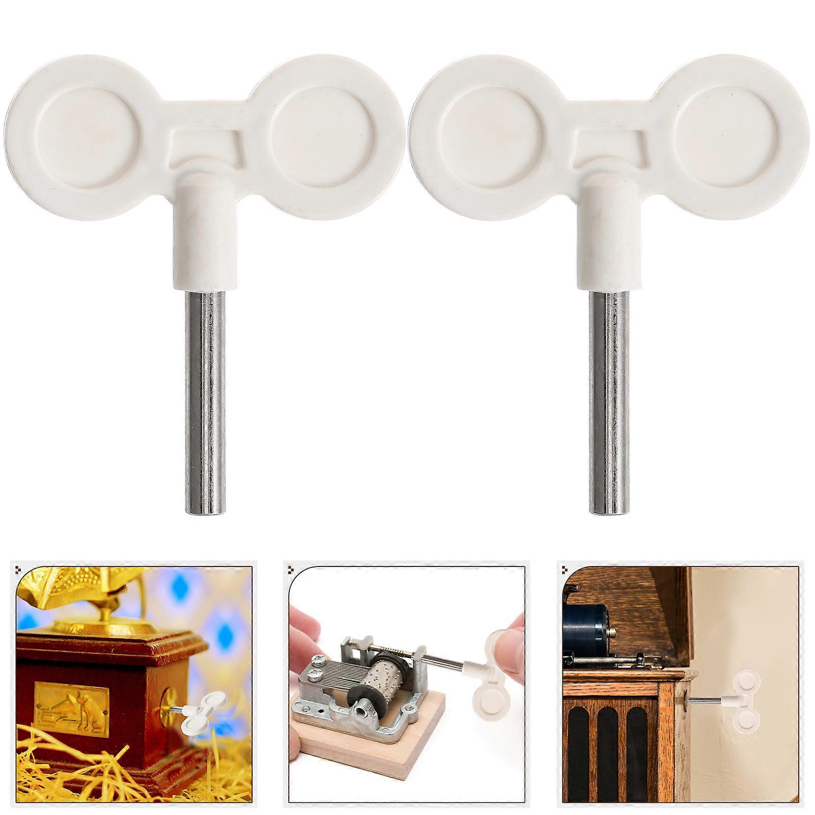 オルゴール用27mmオルゴールワインダーパーツミュージカルメカニズムキー用2個巻き取りキー