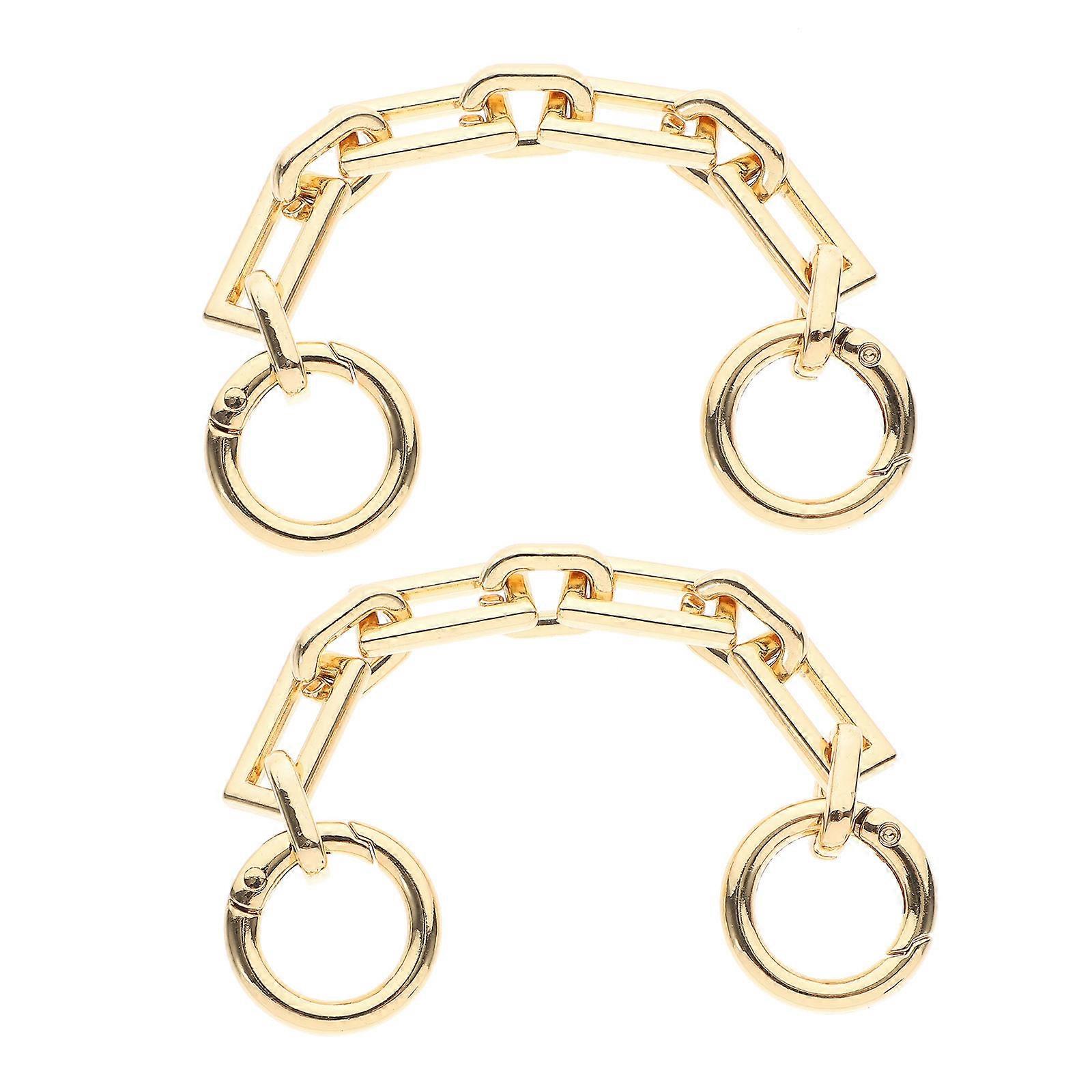 2Pcs Purse Strap Chain Extender Bag Extender Metal Chain Purse Chain Strap Replacement