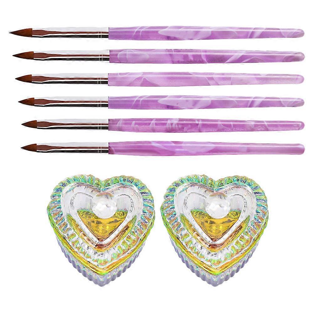 Nails Brush Pen Manicure Care Tools for 2Sets Professional Kit