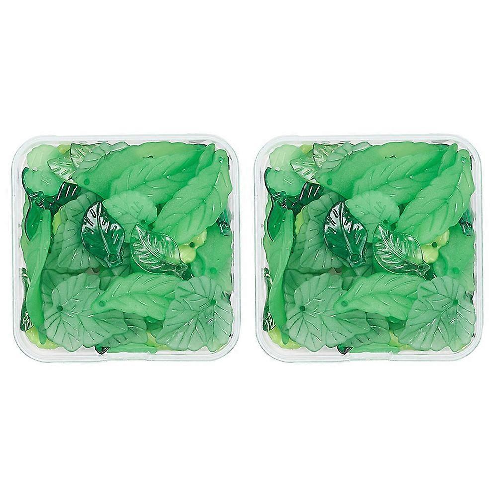 Creative Tree Leaf Pendant Acrylic DIY Jewelry Making for 2 Boxes