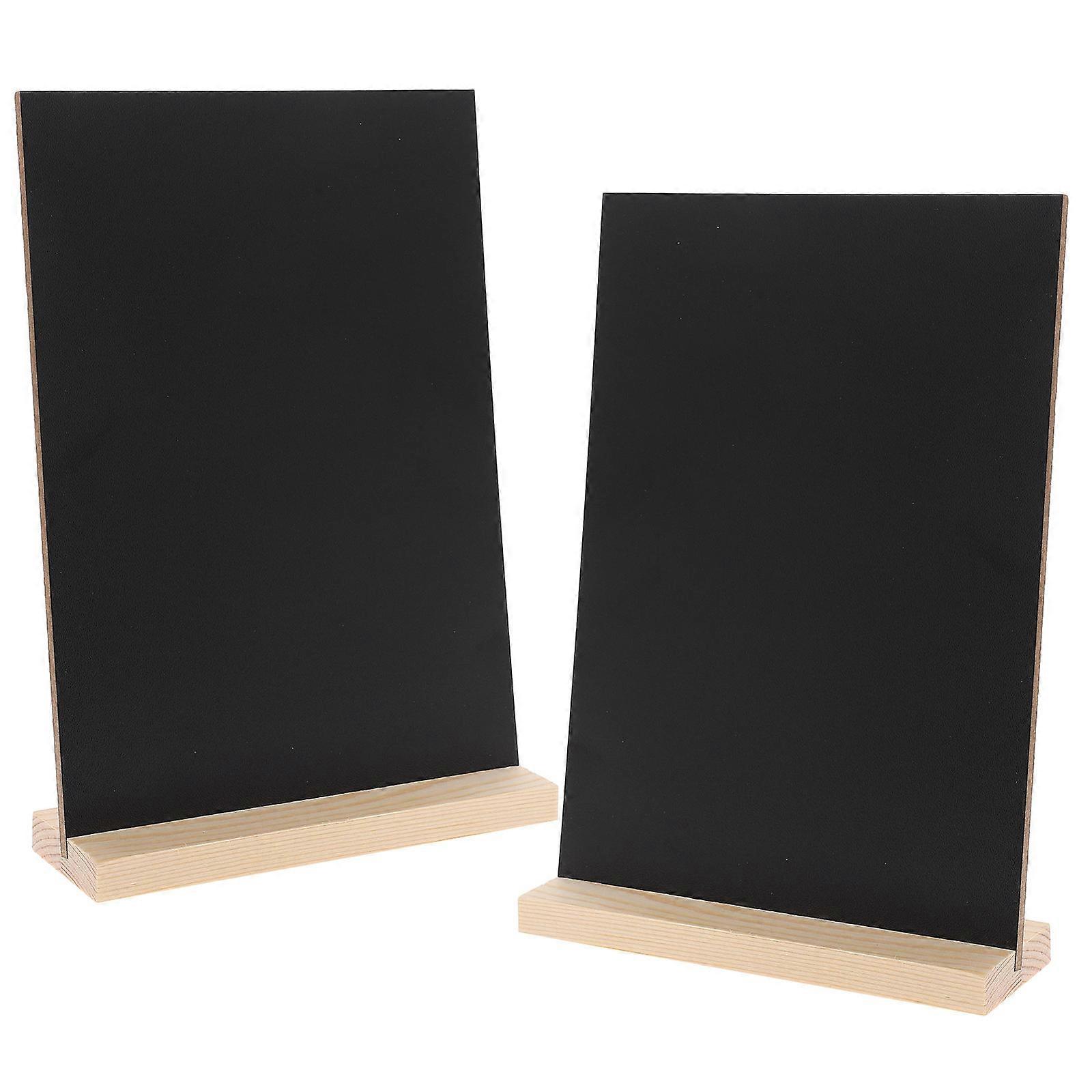 Desktop Chalkboard Wooden Stand for Writing and Display 2Sets