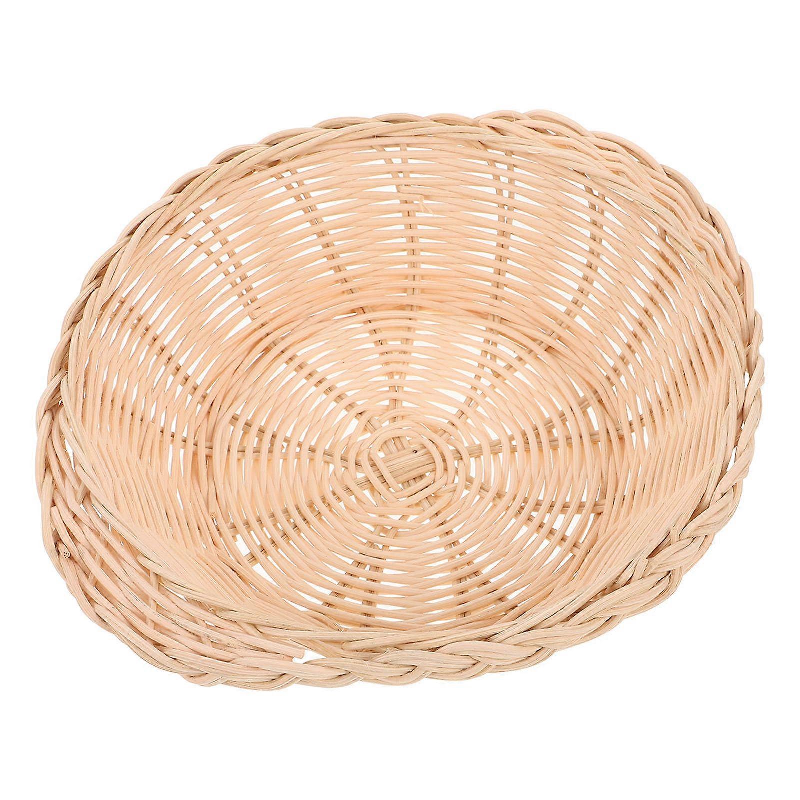 Bamboo Bread Basket for Serving Handwoven Round Basket