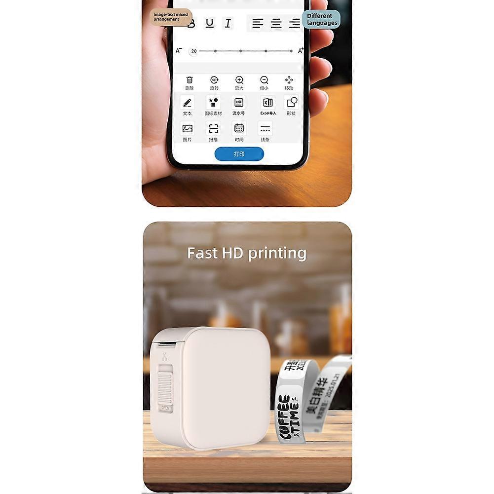 Thermal Portable Label Printer Mini Pocket Printer Mobile Wireless Self-Adhesive Sticker Label Maker for Android / IOS