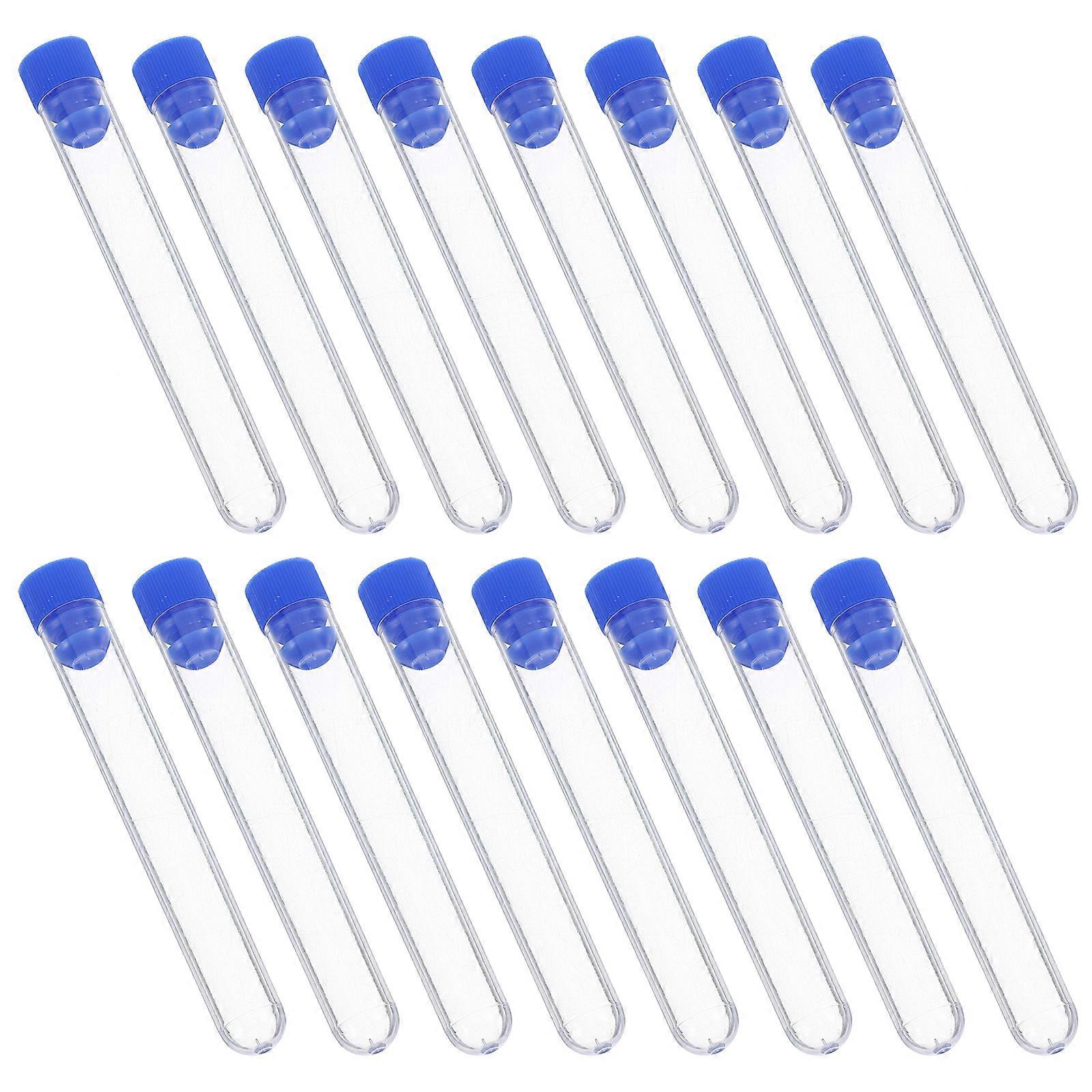 Transparent Sample Tubes with Caps for Storage Use 50Pcs Plastic Tubes