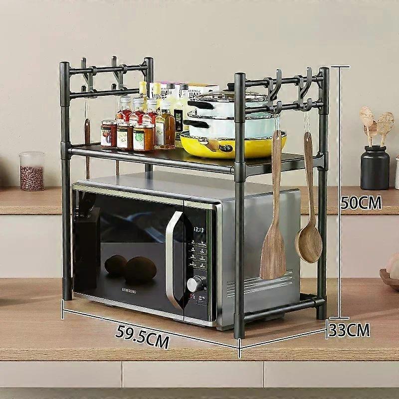 Microwave Oven Racks Multi-layer Vertical Storage Rack Kitchen Simple Storage Countertop Seasoning Oven Practical Kitchenware