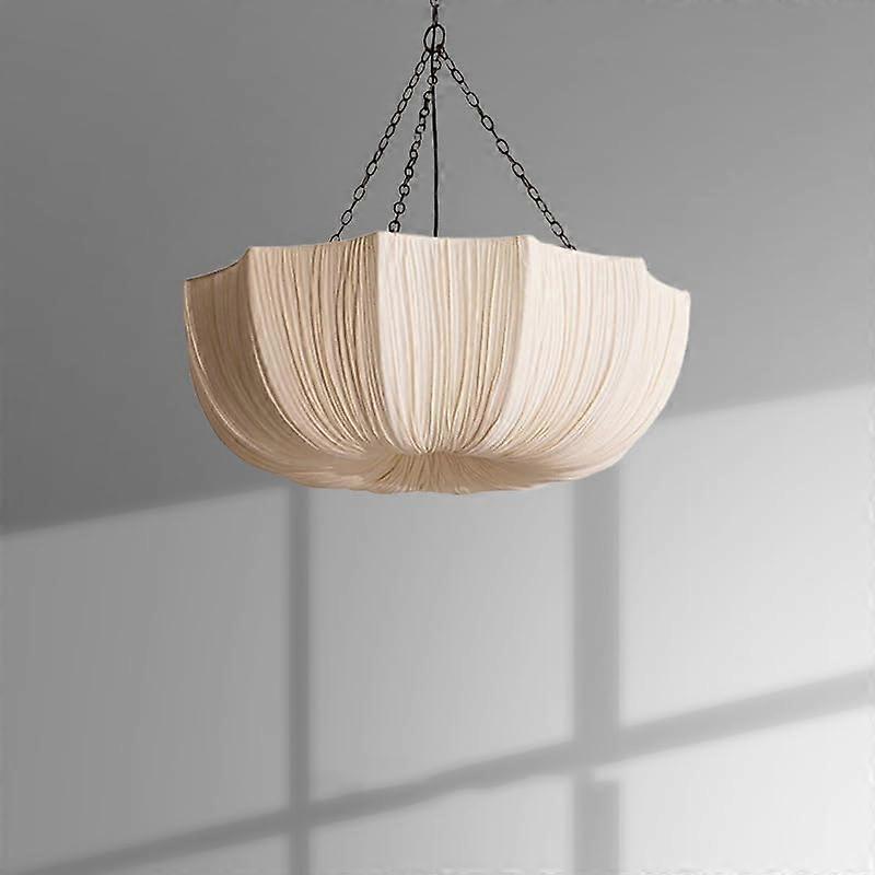 Nordic Pendant Light Fabric Chandelier Elegant Minimalist for Dining Living Room 3 Colors D40cm