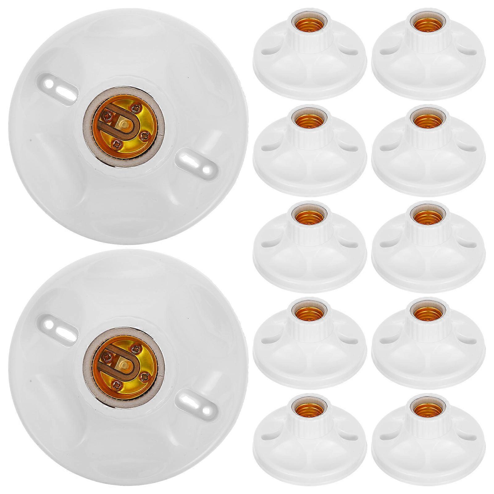 Screw in Lamp Socket E27 Lamp Holder for Daily Use 24Pcs White Indoor Light Socket