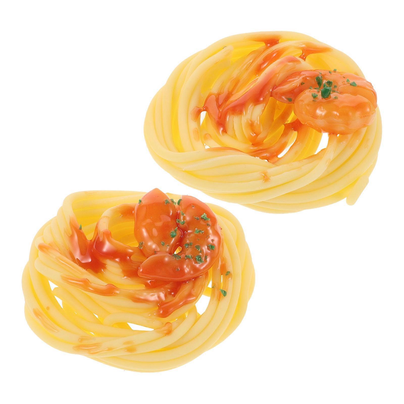 Simulated Meat Paste Spaghetti Prop for Party Use 2Pcs