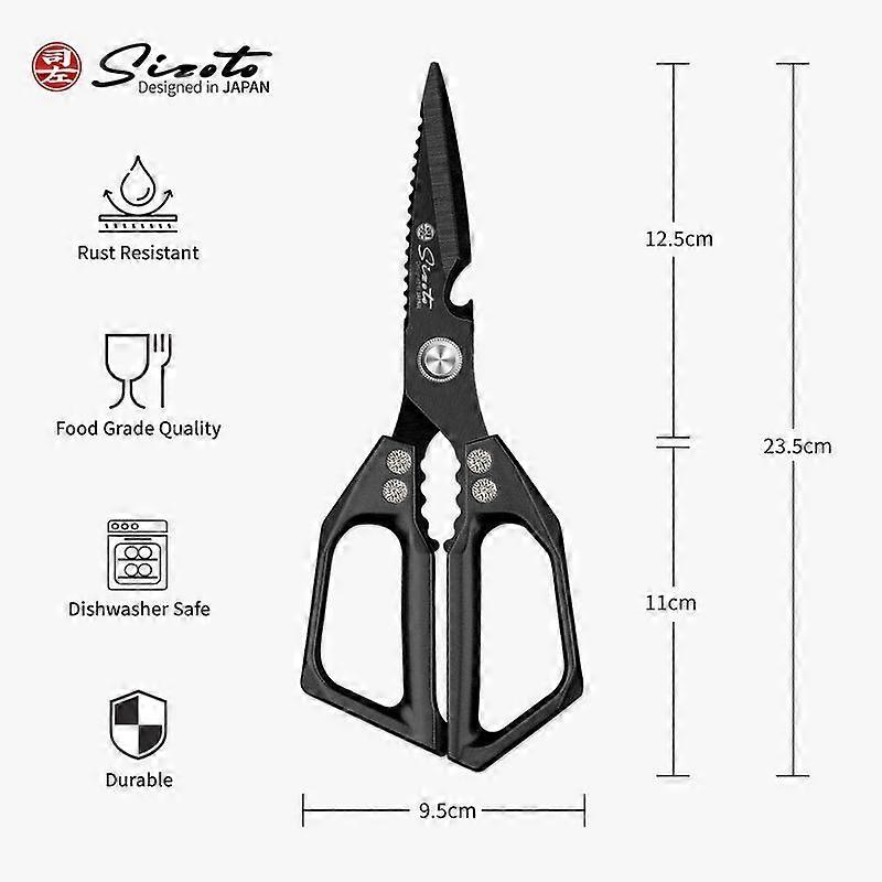 Multi-Function Kitchen Scissors Hard Steel Shears Bone-Cutting Rust-Resistant Household Scissors Suitable for Kitchen and Daily Use