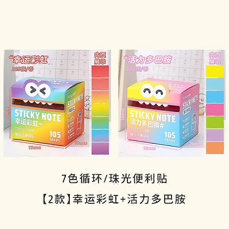 LANGUO Pull-out Index Sticky Notes Transparent Pearl Matte Writable Reusable No Trace Removal Quick-dry Memo Pad School Supplies