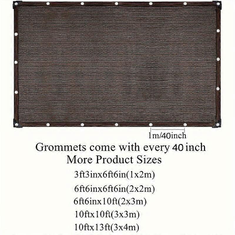 1pc Sun Shade Sail Fabric �C Wind Block & Privacy Screen with Grommets, Breathable Mesh for Patio, Garden, Pergola & Greenhouse