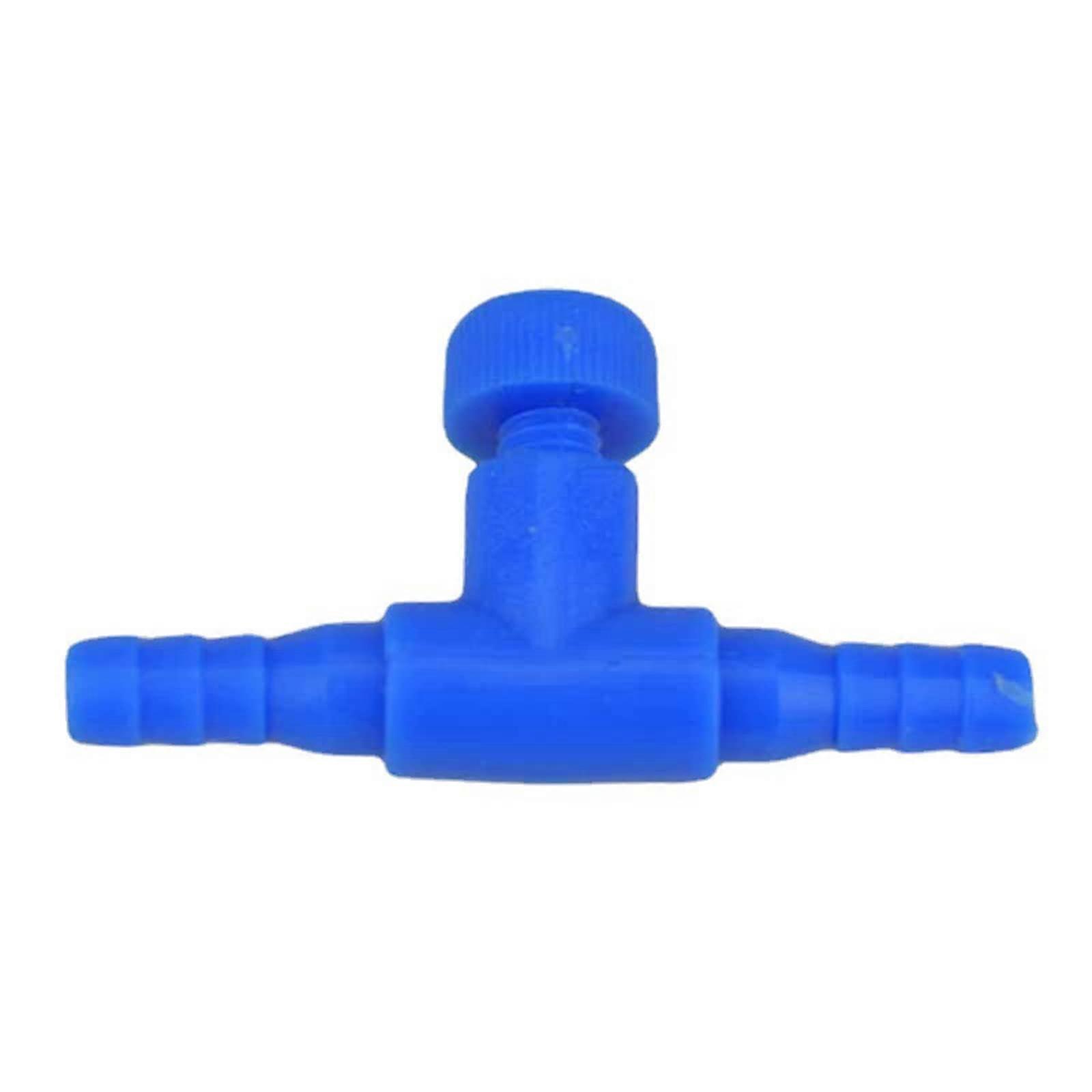 Control Valve Aquarium 2Way Air Line Regulator Connector For Adjusting Air Flow In Fish Tanks Blue