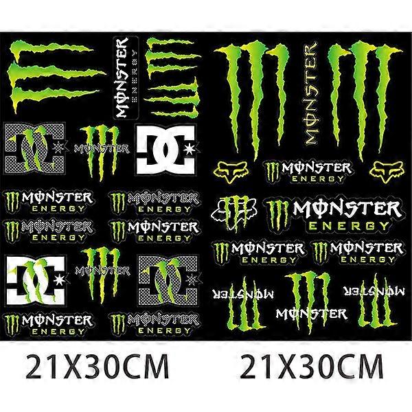 Racing Motorcycle Monster Energy Helmet Decal