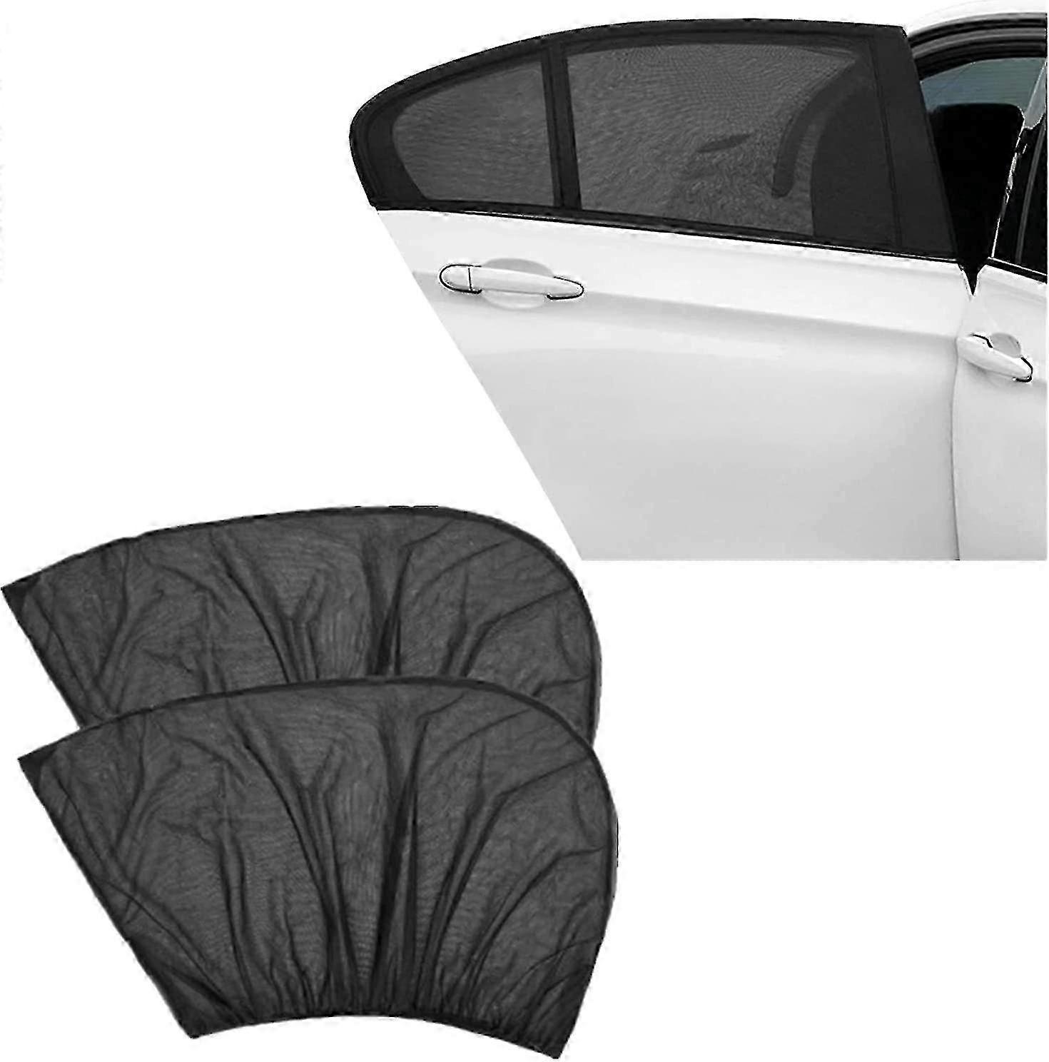 Car Window Shades 2 Pack Universal Car Sun Shades Blocking Mosquito Netfront Window