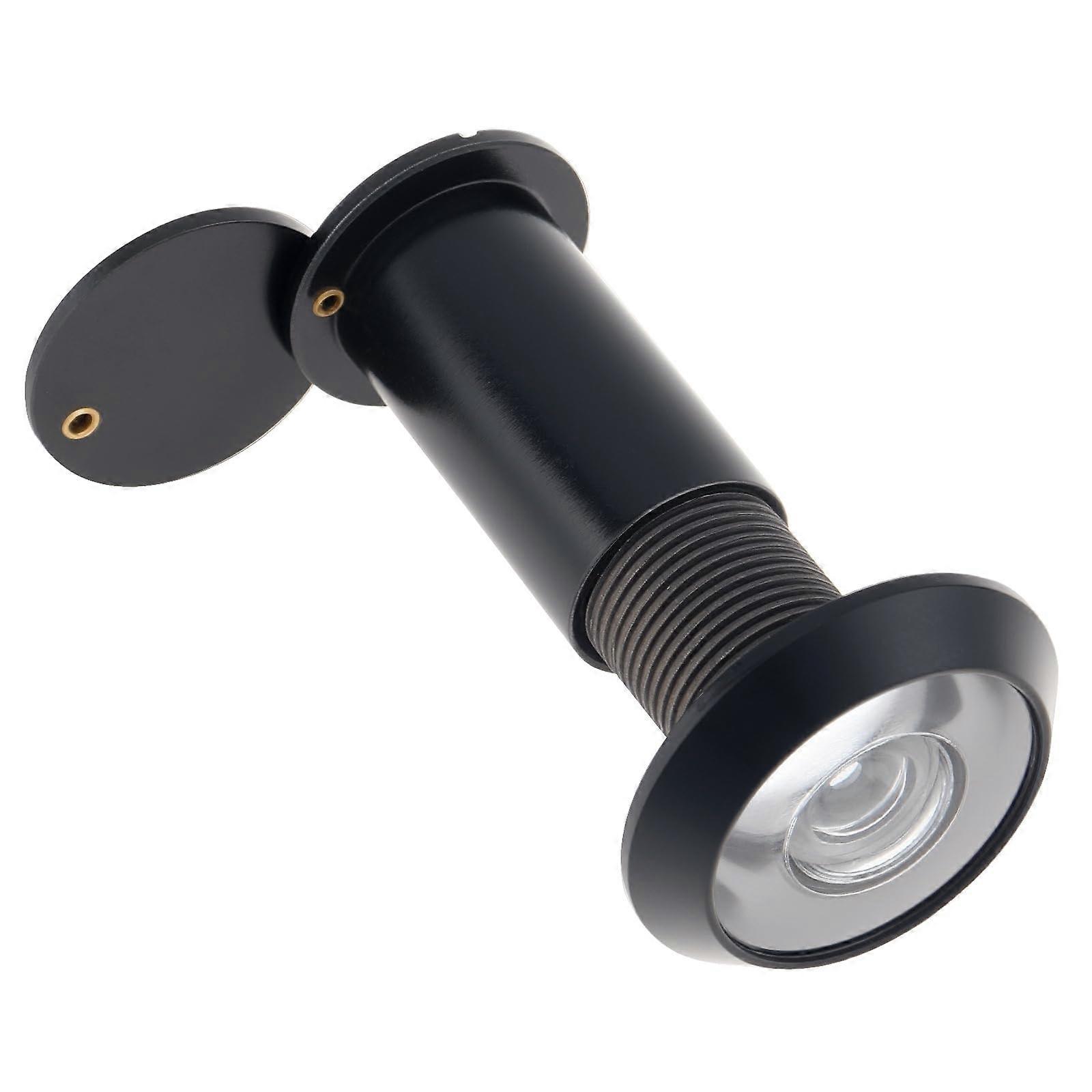 Door Viewer with Privacy Cover, 200° Wide Angle HD Peephole for Front Door Security, Black