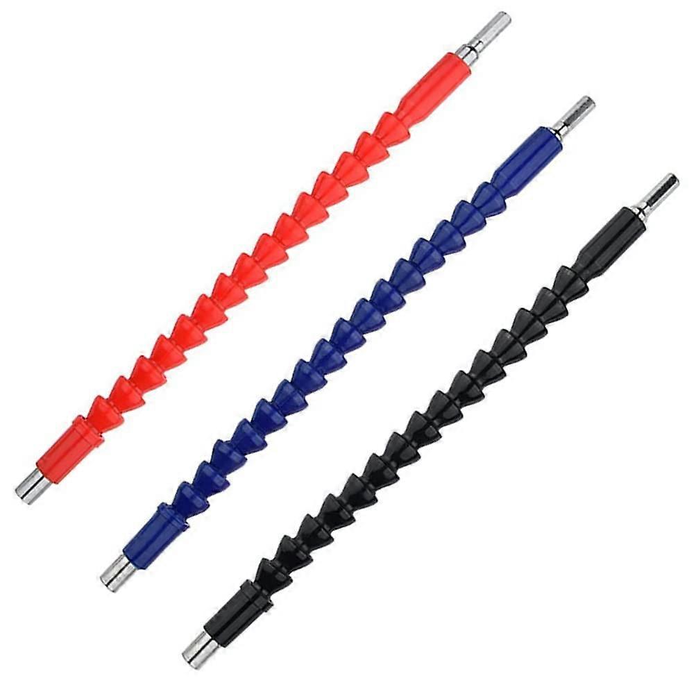 3 Pcs Flexible Magnetic Drill Bit Extension 11.8 Inch Bendable Shaft for Tight Spaces and Power Tools