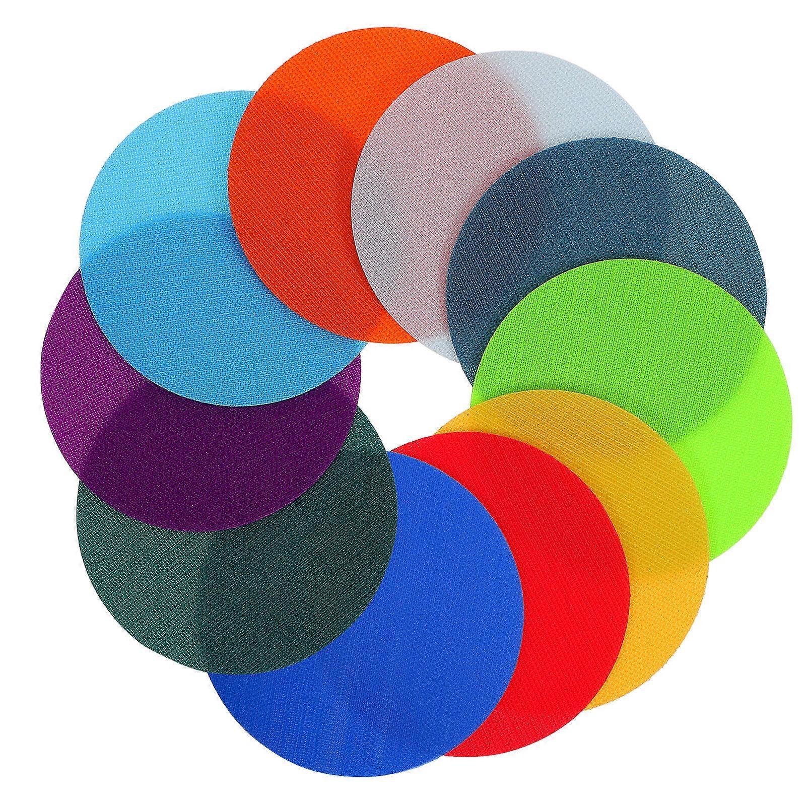 Multi Colored Carpet Markers Nylon Floor Dots for Classroom 10Pcs Set