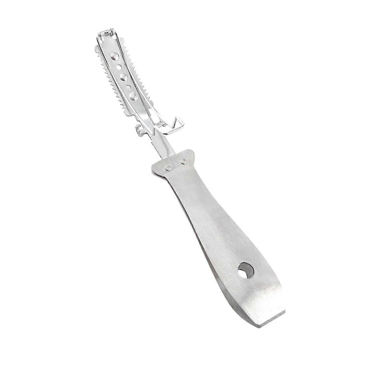 Pig Hair Removal Tool Stainless Steel Scraper with Ergonomic Grip for Pork Processing