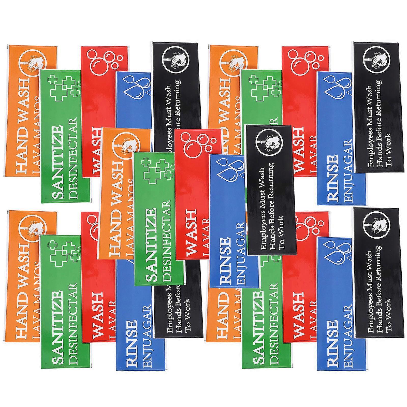 Wash Hands Self Adhesive Sticker for Sink with Reminder Function 100Pcs