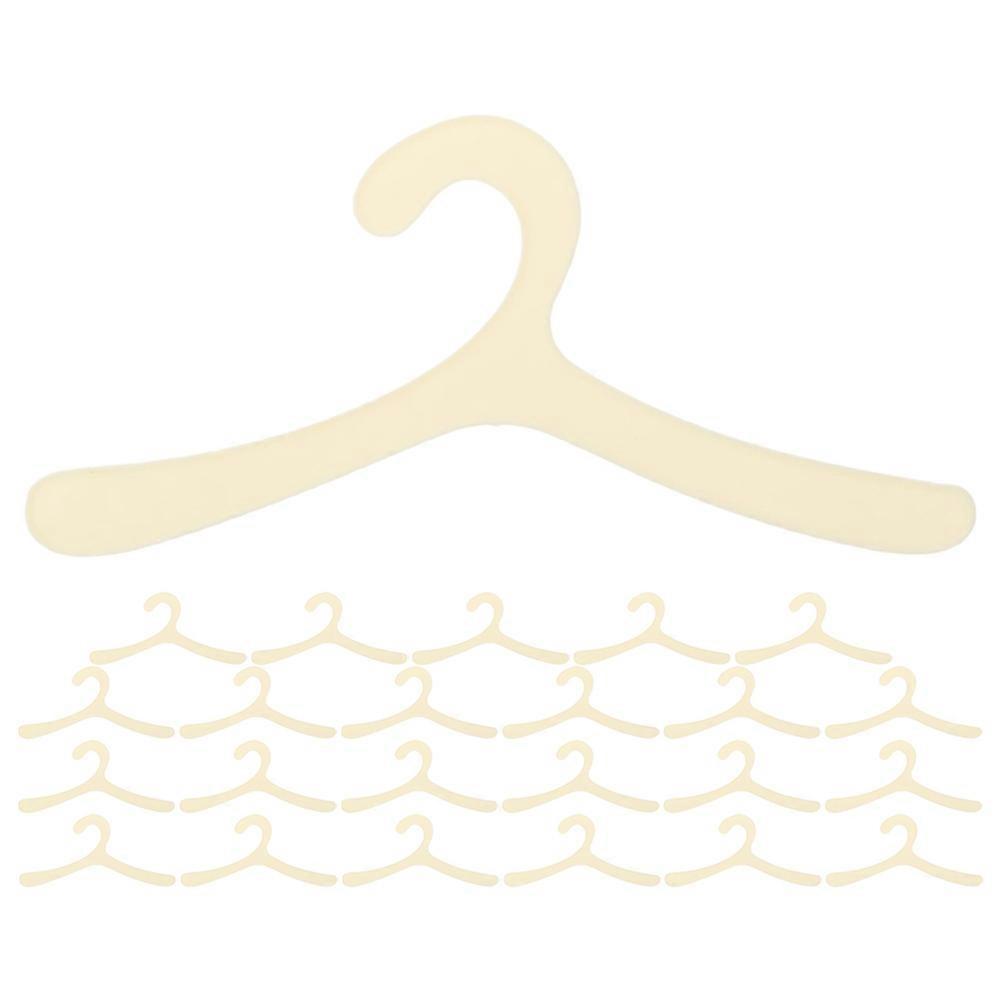 Pet Clothes Hangers Beige ABS for Organizing 24Pcs