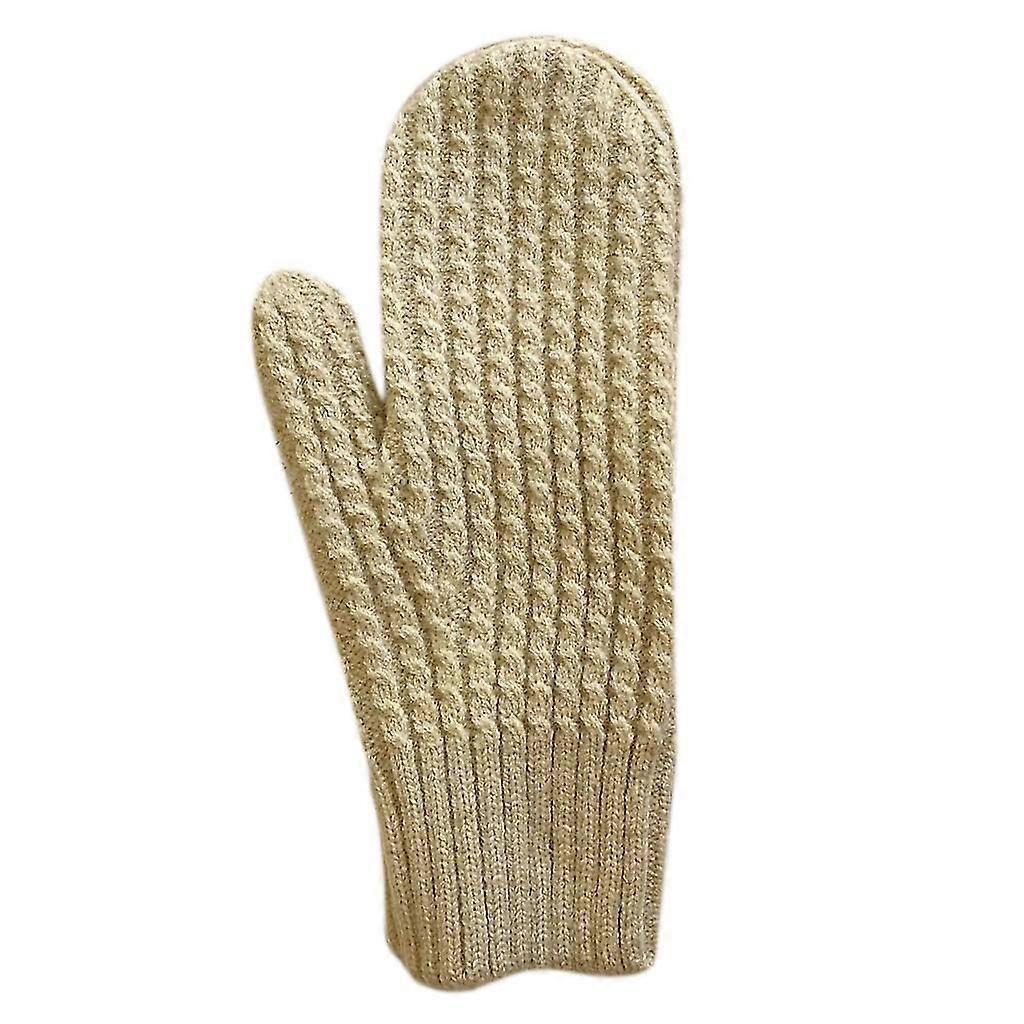 Soft Crochet Driving Gloves Full Finger Solid Color Knitted Mittens