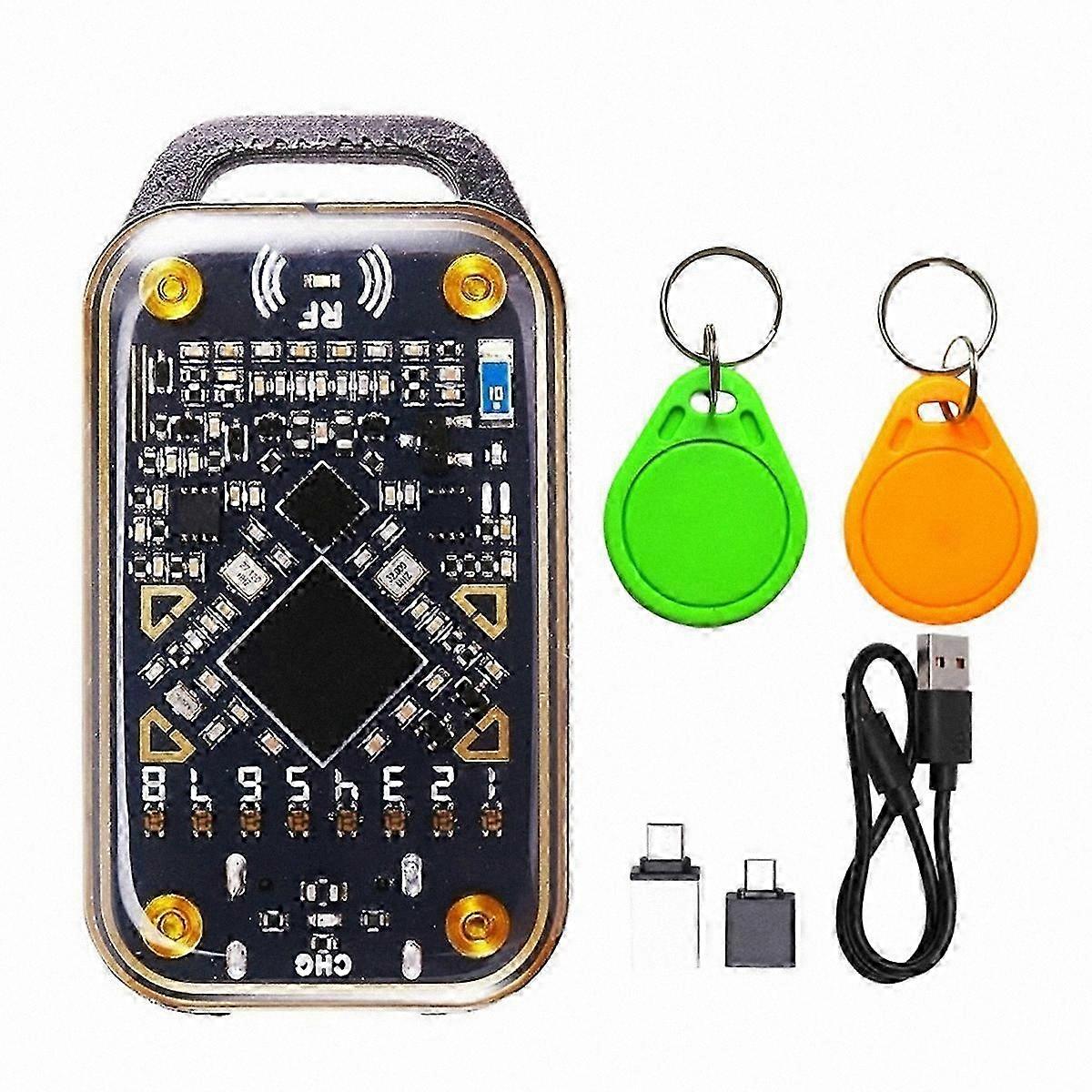 RFID Smart Chip Reader Kit with Auto Polling Function, NFC Duplicator for 125KHz and 13.56MHz Smart Card Emulation