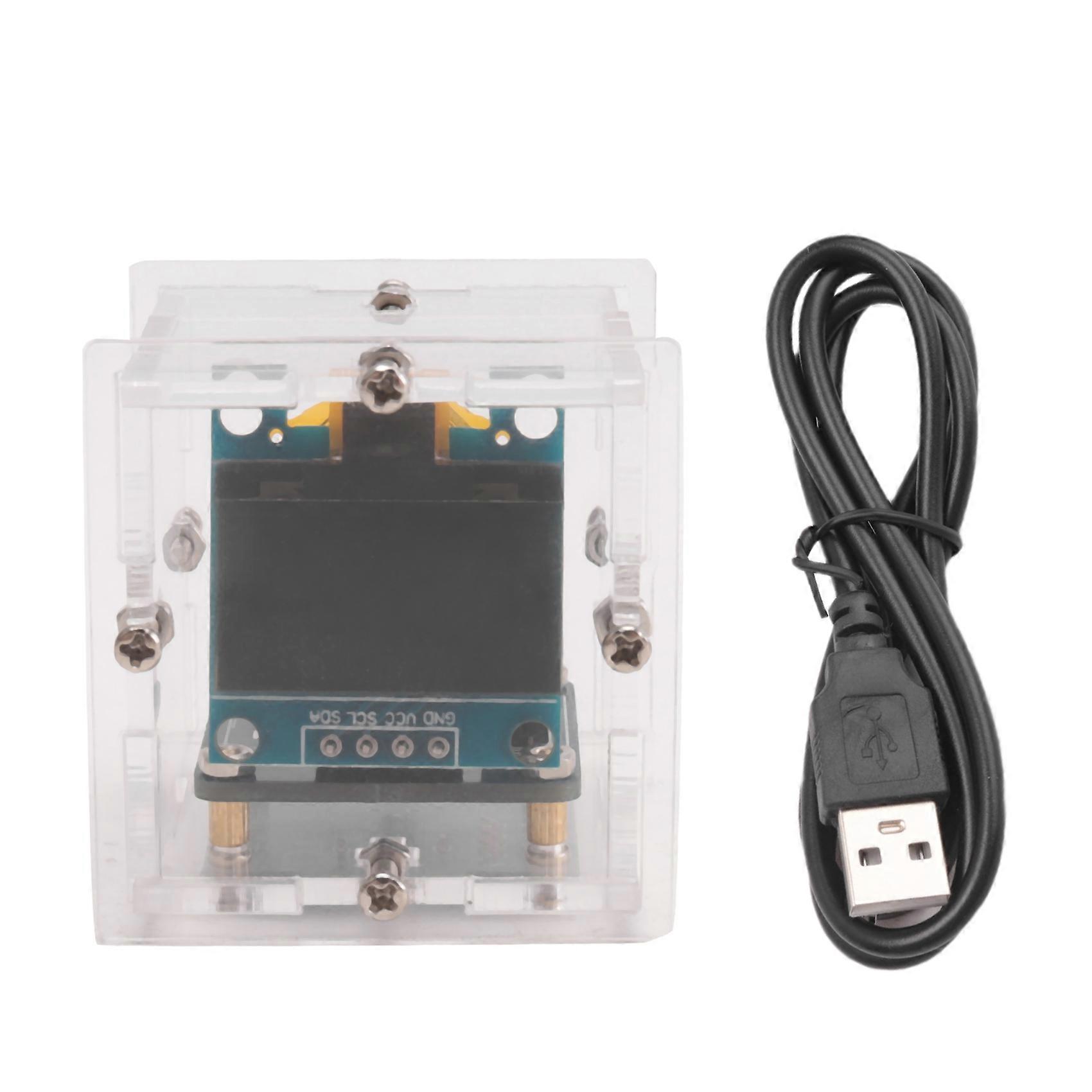 ESP8266 DIY Electronic Kit Mini Clock OLED Display Connect with Shell DIY Soldering Project