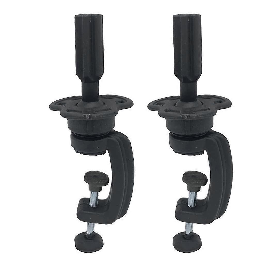 Adjustable Wig Head Stand with Secure Clamp, Hands Styling, Fits Canvas Heads, 2 Pack 006