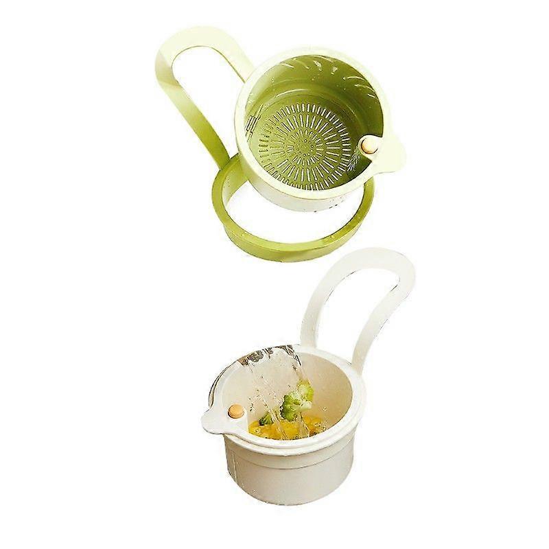 Multifunctional Kitchen Sink Drain Basket - Plastic, Available in White, Green 2pc