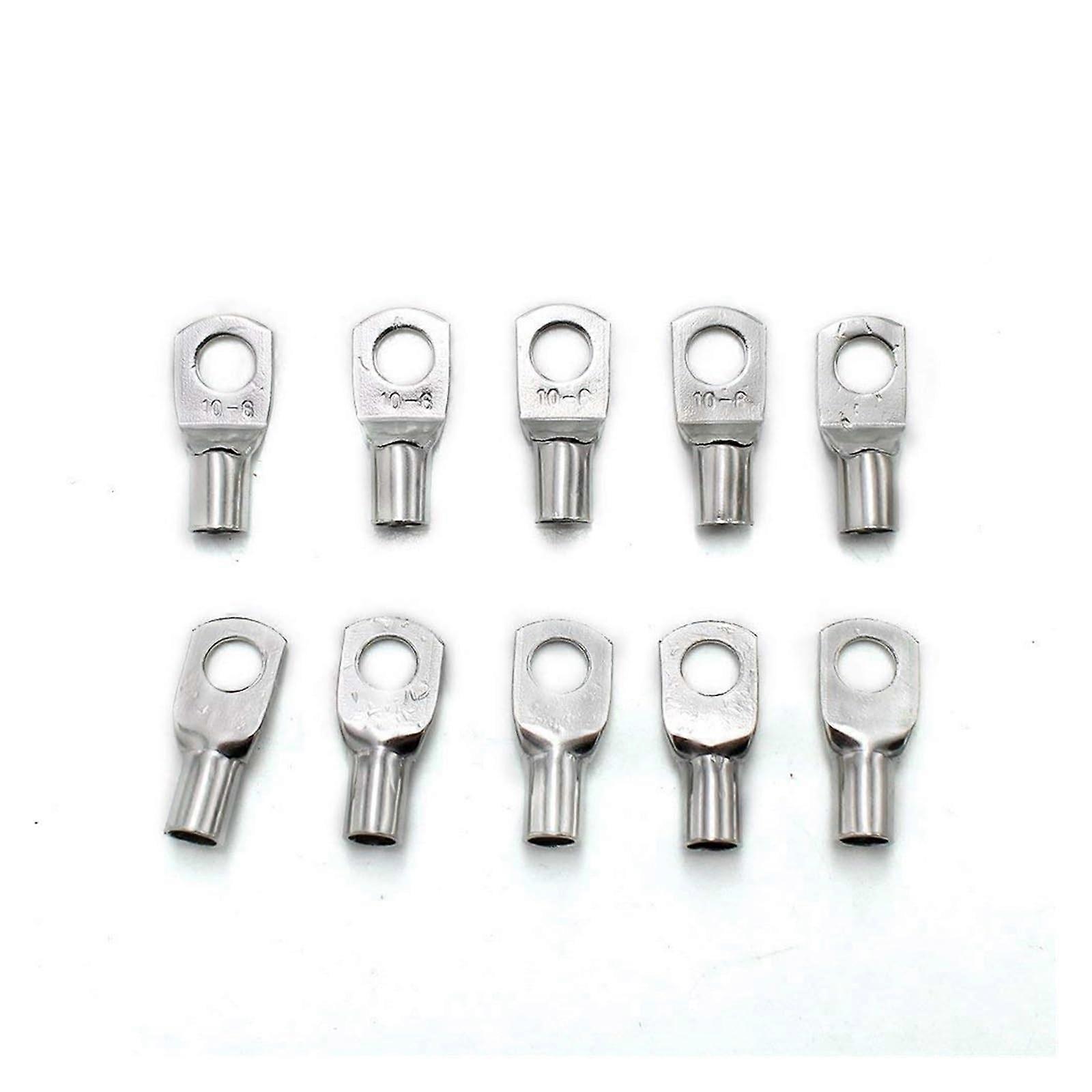 60PCS Bare Tinned Copper Ring Terminal Lug Kit for Battery Cable Crimp and Corrosion Resistant
